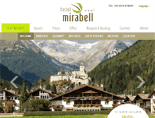 Tablet Screenshot of hotel-mirabell.com
